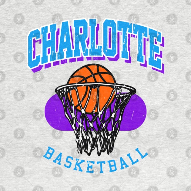 Vintage Charlotte Basketball by funandgames